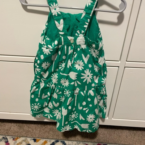 Primary Green Floral Print Dress - Picture 3 of 5